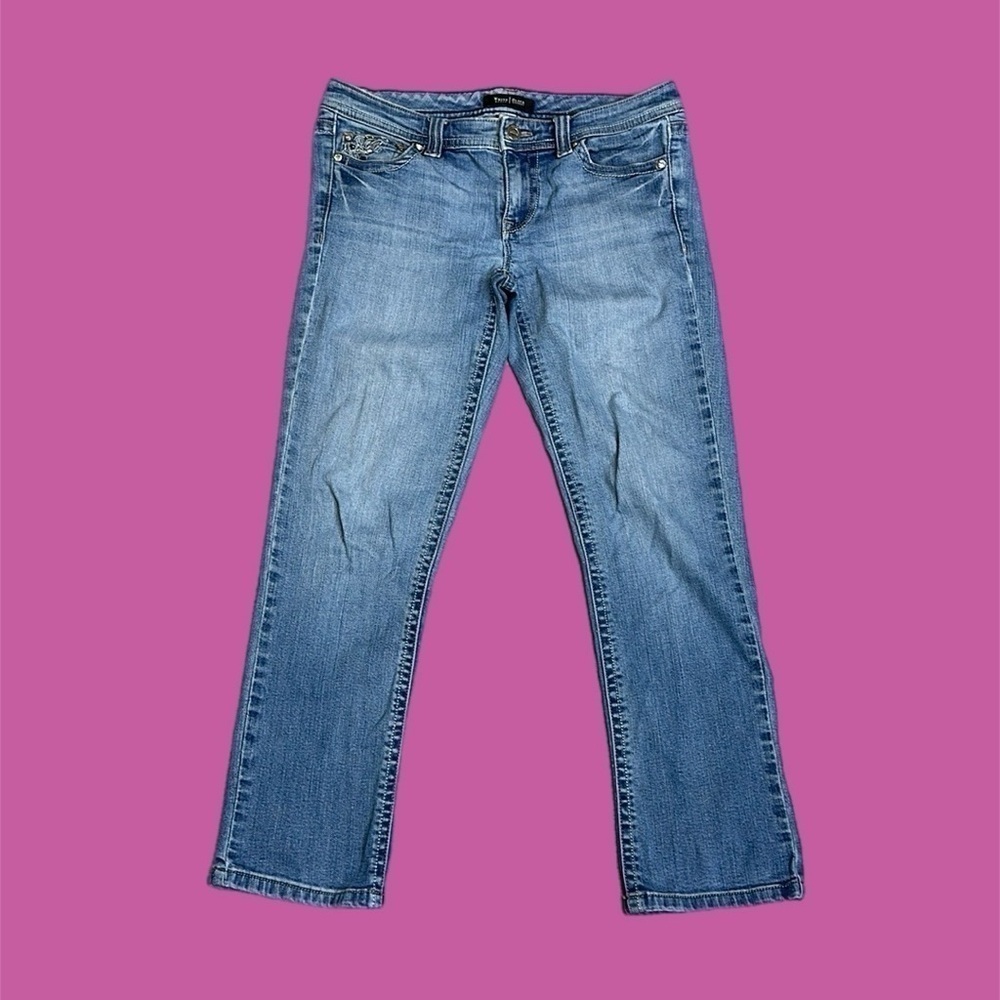 WHBM Women’s Blanc Slim Crop Jeans Blue Sz 2